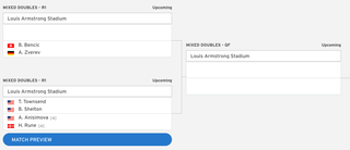 Screenshot taken from US Open official website